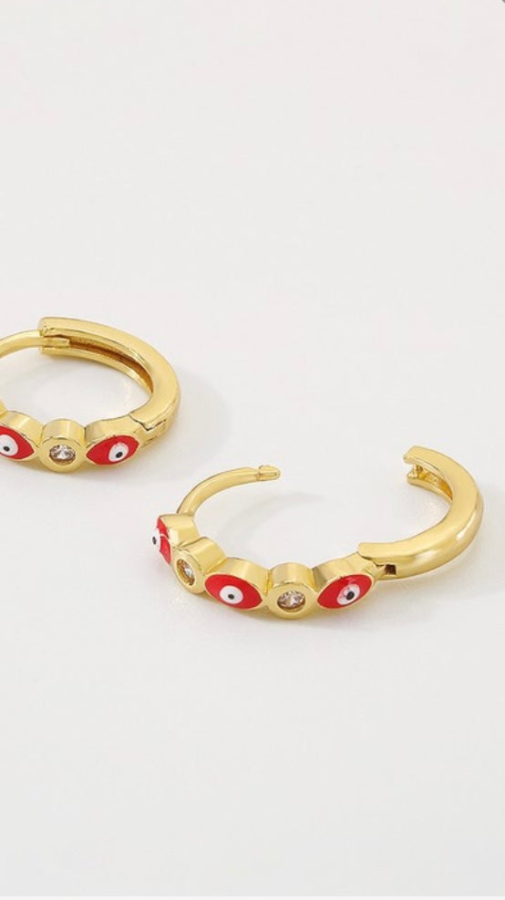 18K Plated Nazar Huggies