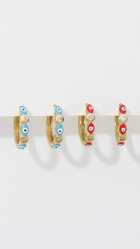 18K Plated Nazar Huggies