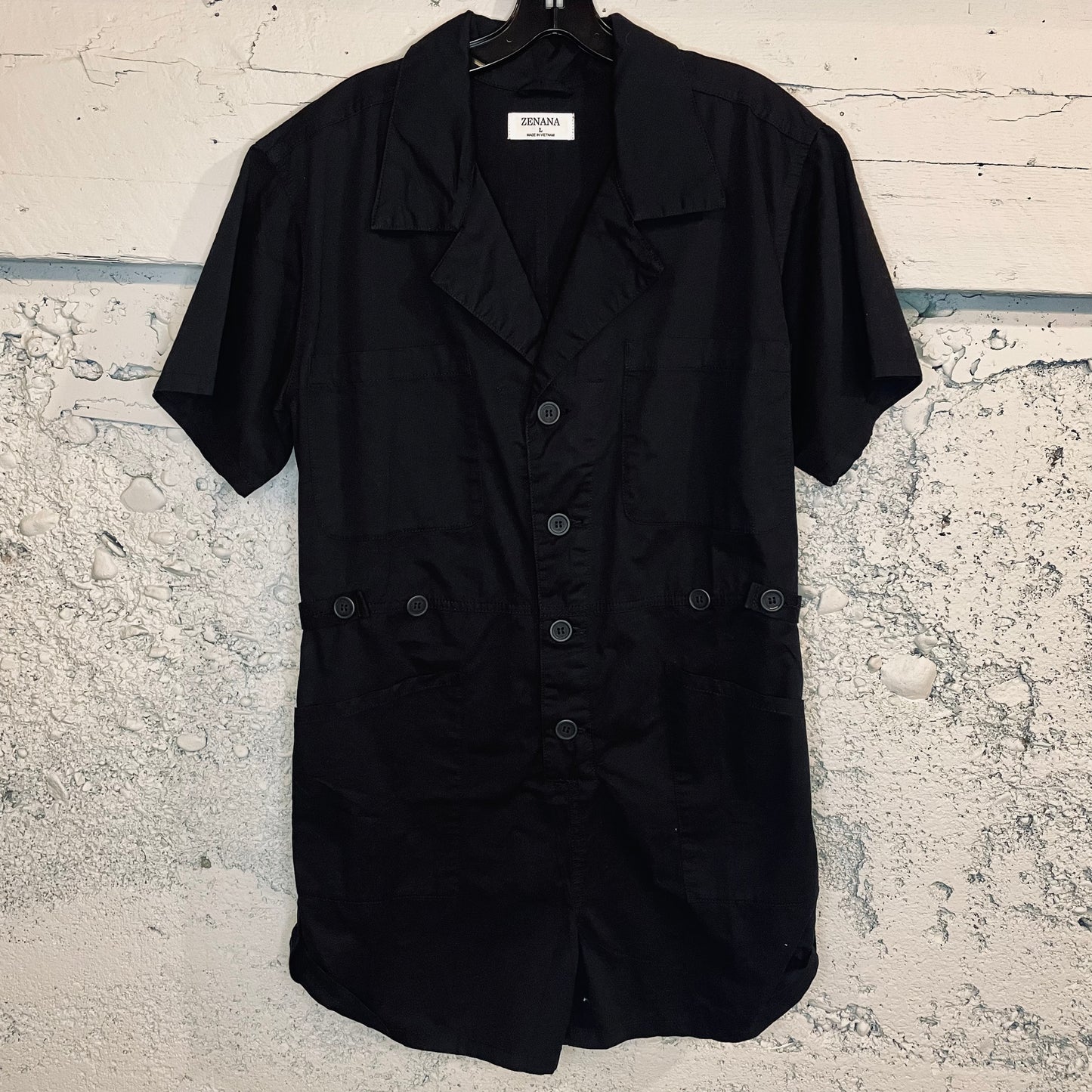 Coverall Button-up Romper
